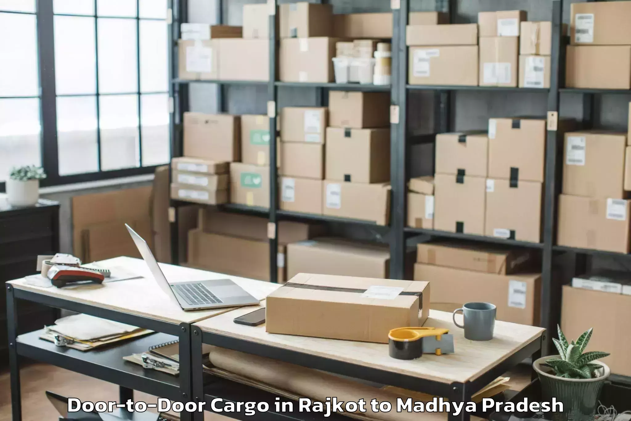 Book Rajkot to Khajuraho Airport Hjr Door To Door Cargo